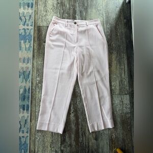 ME+EM light pink ankle trousers High Waisted Pleated Ankle pant - 16